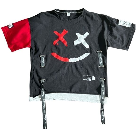 DUDHUH Men’s T-Shirts Techwear Japanese Streetwear Hip Hop Short Sleeve for Men - Picture 5 of 8